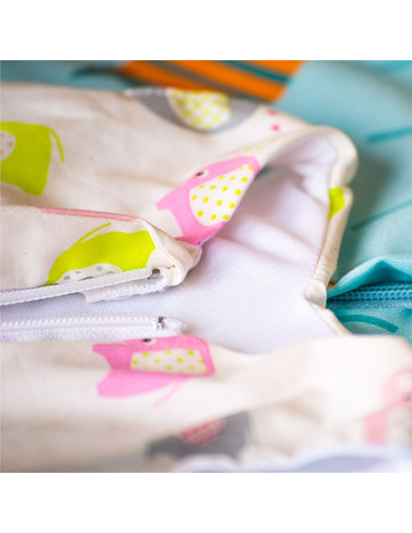 SDHF34EM,Sac de dormit cu picioare Hubners Fairies 3-4 ani Elefanti multicolor