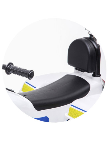 ELMPO0211WH,Motocicleta electrica Chipolino Police white