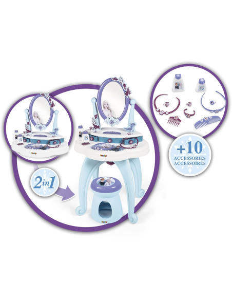 S7600320244,Jucarie Smoby Masuta de machiaj Frozen Hairdresser 2 in 1