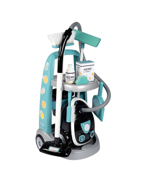 S7600330316,Jucarie Smoby Set curatenie cu troller si aspirator electronic negru