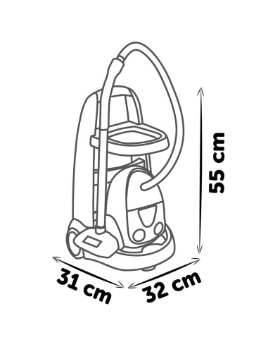 S7600330316,Jucarie Smoby Set curatenie cu troller si aspirator electronic negru