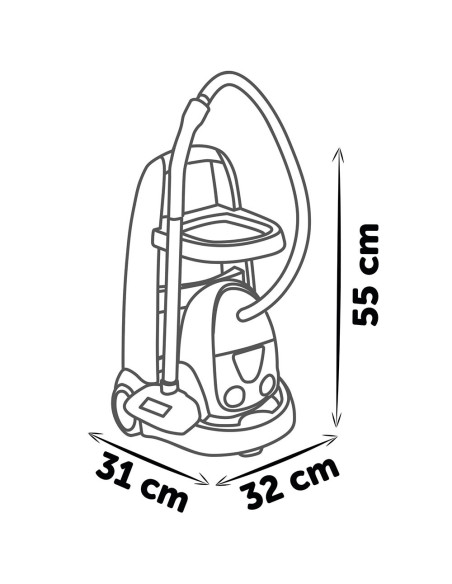 S7600330316,Jucarie Smoby Set curatenie cu troller si aspirator electronic negru