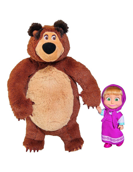 S109301073,Set Simba Masha and the Bear Masha 12 cm cu ursulet de plus 25 cm si 4 animale
