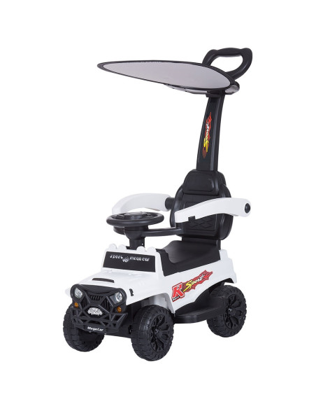 ROCSAF02101WH,Masinuta de impins Chipolino Safari white cu maner si copertina