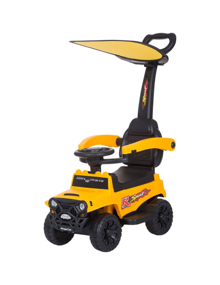 ROCSAF02103YE,Masinuta de impins Chipolino Safari yellow cu maner si copertina