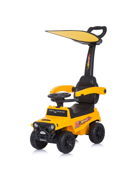 ROCSAF02103YE,Masinuta de impins Chipolino Safari yellow cu maner si copertina