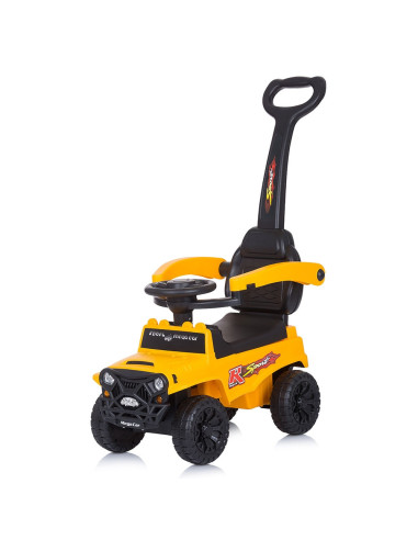 ROCSAF02103YE,Masinuta de impins Chipolino Safari yellow cu maner si copertina