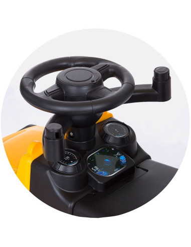 ROCSAF02103YE,Masinuta de impins Chipolino Safari yellow cu maner si copertina