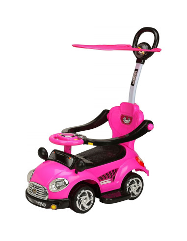 ROCSC0233PI,Masinuta de impins Chipolino Super Car pink cu maner si copertina