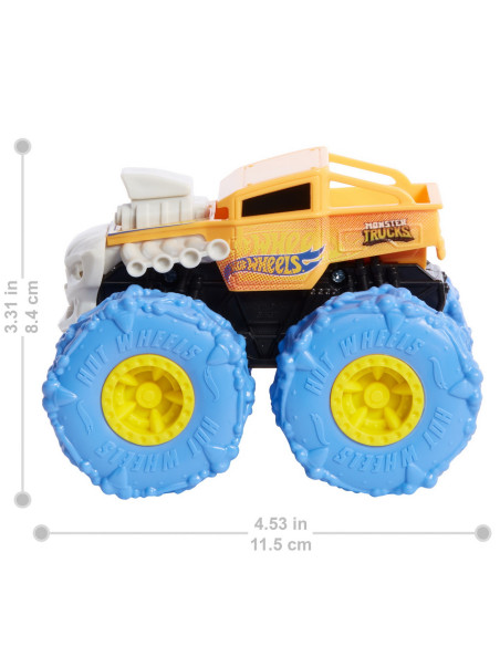 MTGVK37_GVK45,Hot Wheels Monster Truck Masinuta Twister Tredz Bone Shaker Portocaliu Scara 1:43