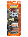 MTC1817_GVY43,Matchbox Set 5 Masinute Metalice City Adventure Ii Scara 1:64