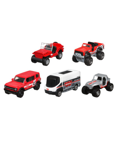 MTC1817_HKY19,Matchbox Set 5 Masinute Metalice Warn Industries Scara 1:64