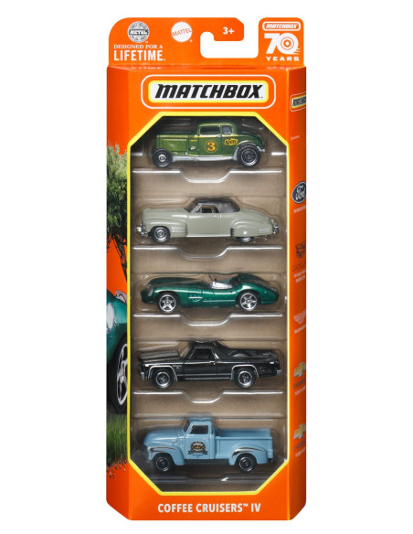 MTC1817_HKY27,Matchbox Set 5 Masinute Metalice Coffee Cruisers Iv Scara 1:64