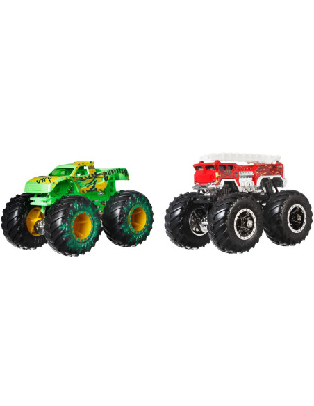 MTFYJ64_HLT69,Monster Truck Set 2 Masini Scara 1 La 64 Gunkster Si 5 Alarm