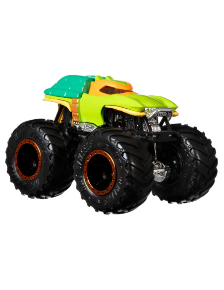 MTFYJ64_HNX31,Monster Truck Set 2 Masini Scara 1 La 64 Michelangelo Si Donatello