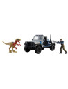 MTHKY13,Jurassic World Dino Trackers Set Camioneta Search And Smash Si Dinozaur Atrociraptor