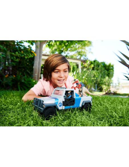 MTHKY13,Jurassic World Dino Trackers Set Camioneta Search And Smash Si Dinozaur Atrociraptor