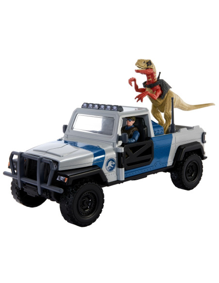 MTHKY13,Jurassic World Dino Trackers Set Camioneta Search And Smash Si Dinozaur Atrociraptor