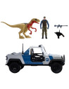 MTHKY13,Jurassic World Dino Trackers Set Camioneta Search And Smash Si Dinozaur Atrociraptor