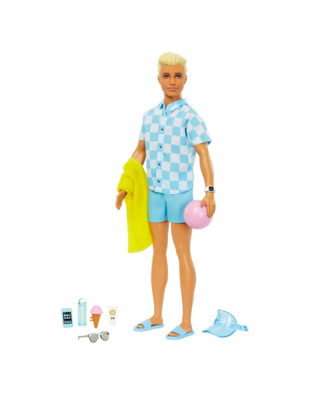 MTHPL74,Barbie Papusa Ken O Zi La Plaja