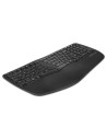 GM902A-BK-BL,Tastatura bluetooth si wireless Delux GM902A neagra iluminare alba