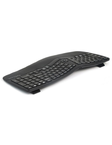 GM902A-BK-BL,Tastatura bluetooth si wireless Delux GM902A neagra iluminare alba
