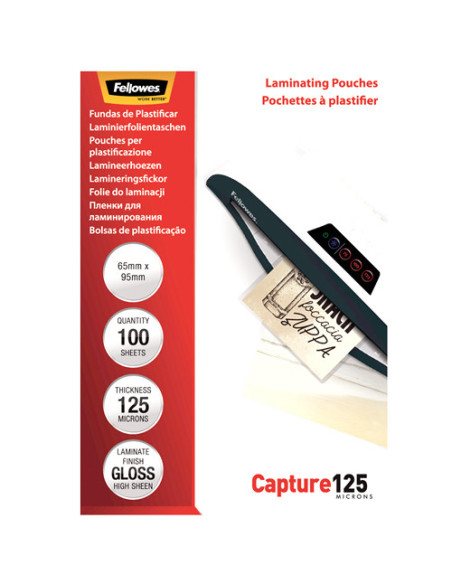 FE5306702,Folie 65x95mm 125 microni 100/top fellowes