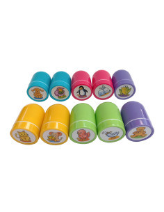 CWR15344,Set de 10 stampile cu animale, diametru 3 cm 2