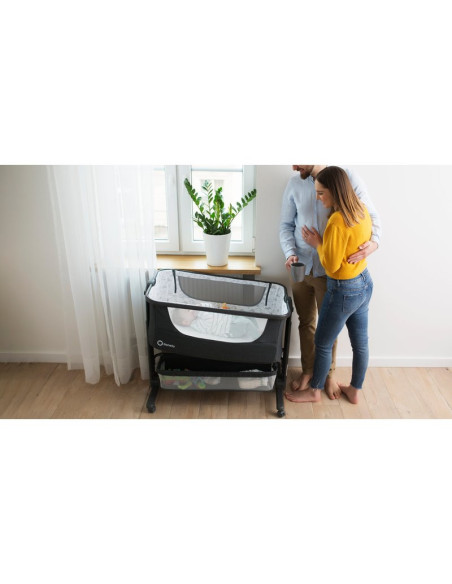 BN-LO-TIMON,Lionelo - Patut co-sleeper Timon Pliabil, 3 in 1, Cu setare unghiulara, Reglabil in 6 pozitii pe inaltime, Din Alumi