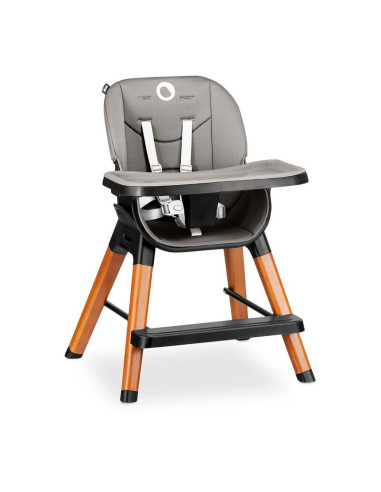 BN-LO-MONA_BLACK_ONYX,Lionelo - Scaun de masa Mona, 4 in 1, Transformabil, Reglabil in inaltime in 3 pozitii, Conform cu standar