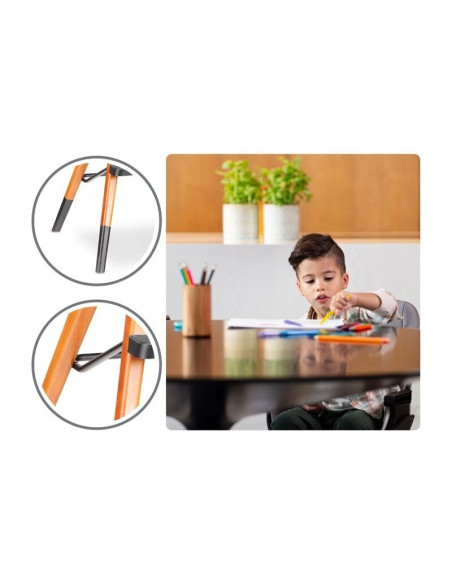 BN-LO-MONA_BLACK_ONYX,Lionelo - Scaun de masa Mona, 4 in 1, Transformabil, Reglabil in inaltime in 3 pozitii, Conform cu standar