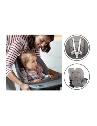 BN-LO-MONA_BLACK_ONYX,Lionelo - Scaun de masa Mona, 4 in 1, Transformabil, Reglabil in inaltime in 3 pozitii, Conform cu standar