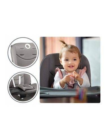 BN-LO-MONA_BLACK_ONYX,Lionelo - Scaun de masa Mona, 4 in 1, Transformabil, Reglabil in inaltime in 3 pozitii, Conform cu standar