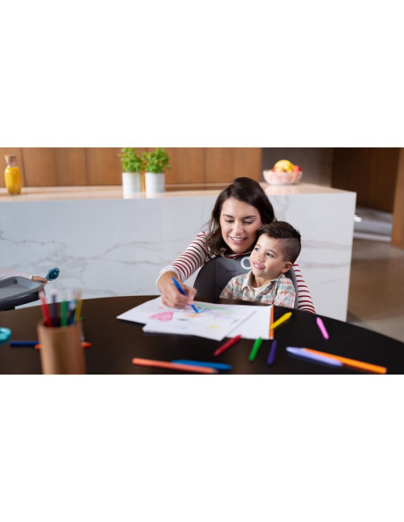 BN-LO-MONA_BLACK_ONYX,Lionelo - Scaun de masa Mona, 4 in 1, Transformabil, Reglabil in inaltime in 3 pozitii, Conform cu standar