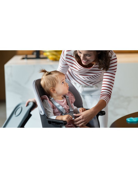 BN-LO-MONA_BLACK_ONYX,Lionelo - Scaun de masa Mona, 4 in 1, Transformabil, Reglabil in inaltime in 3 pozitii, Conform cu standar