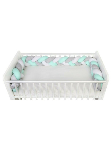 BN-YAPPYGUM_240_TREND,Protectie laterala pentru patut, Tip Bumper impletit YappyGum, Utilizabil si ca baby nest, Din tricot, Yap