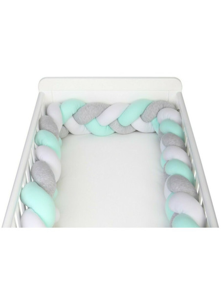 BN-YAPPYGUM_240_TREND,Protectie laterala pentru patut, Tip Bumper impletit YappyGum, Utilizabil si ca baby nest, Din tricot, Yap