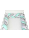 BN-YAPPYGUM_240_TREND,Protectie laterala pentru patut, Tip Bumper impletit YappyGum, Utilizabil si ca baby nest, Din tricot, Yap