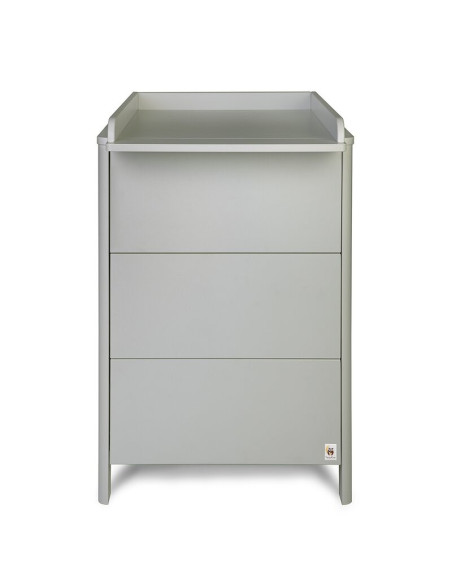 BN-YAPPYMINI_GREY,Comoda de infasat YappyMini din lemn, Cu trei sertare, Cu blat de infasat detasabil, YappyKids, 65x54x90 cm, G