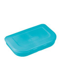 Cutie sandwich plastic Herlitz 50033225, 2 compartimente, Turcoaz