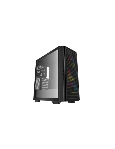R-CG540-BKAGE4-G-1,CARCASA DEEPCOOL CG540, Middle Tower E-ATX, fara sursa, sticla securizata, 3 x 120mm RGB fan, 1 x 140mm black