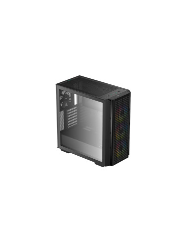 R-CG540-BKAGE4-G-1,CARCASA DEEPCOOL CG540, Middle Tower E-ATX, fara sursa, sticla securizata, 3 x 120mm RGB fan, 1 x 140mm black