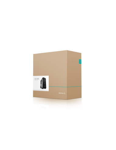 R-CG540-BKAGE4-G-1,CARCASA DEEPCOOL CG540, Middle Tower E-ATX, fara sursa, sticla securizata, 3 x 120mm RGB fan, 1 x 140mm black