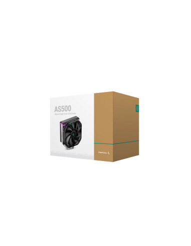 R-AS500-BKNLMN-G,COOLER DEEPCOOL, skt. universal, racire cu aer, vent. 140 mm, 1200 rpm, LED RGB,"AS500" "R-AS500-BKNLMN-G"