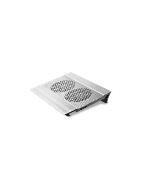 DP-N24N-N8SR,STAND DEEPCOOL notebook 17", sita aluminiu, 2 x fan 14cm, 4 x port USB, silver, "N8" "DP-N24N-N8SR"