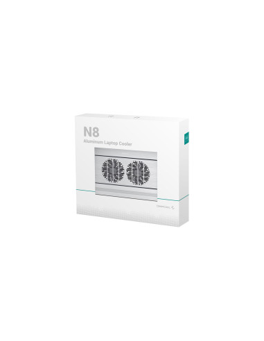 DP-N24N-N8SR,STAND DEEPCOOL notebook 17", sita aluminiu, 2 x fan 14cm, 4 x port USB, silver, "N8" "DP-N24N-N8SR"