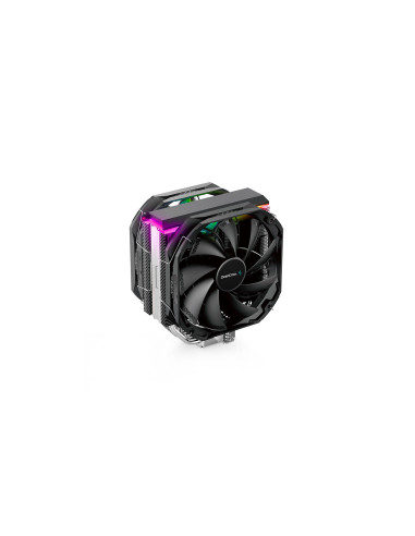 R-AS500-BKNLMP-G,COOLER DEEPCOOL, skt. universal, racire cu aer, vent. 120mm x 2, 1200rpm, LED RGB, "AS500 PLUS", "R-AS500-BKNLM