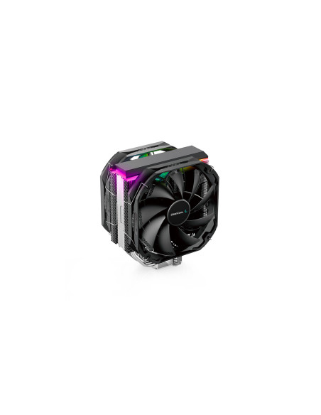 R-AS500-BKNLMP-G,COOLER DEEPCOOL, skt. universal, racire cu aer, vent. 120mm x 2, 1200rpm, LED RGB, "AS500 PLUS", "R-AS500-BKNLM