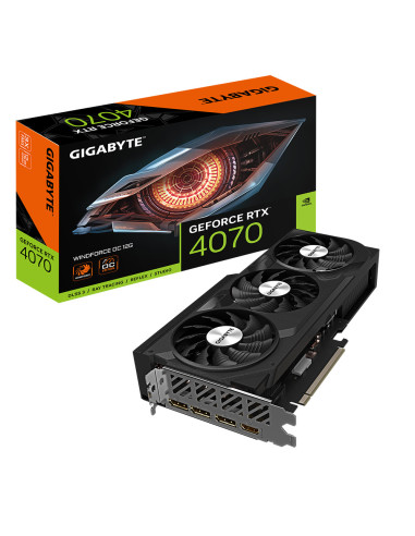 GV-N4070WF3OC-12GD,GIGABYTE Video Card NVIDIA GeForce RTX 4070 WINDFORCE OC 12GB, GDDR6X 12GB/192bit, PCI-E 4.0, 1x HDMI, 3x DP,