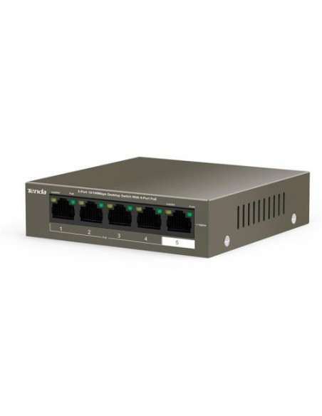 TEF1105P-4-63WV2.0,Switch Tenda TEF1105P-4-63W, 5 Porturi, PoE